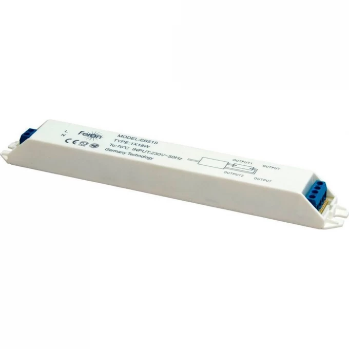 Аппарат пускорегулирующий электронный (балласт) FERON EB51S, 1*18W T8/G13 230V 21519 Аппарат пускорегулирующий электронный (балласт) FERON EB51S, 1*18W T8/G13 230V 21519