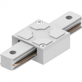 Коннектор прямой однофазный для шинопровода, белый, FERON LD1006