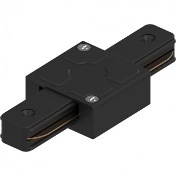 Коннектор прямой однофазный для шинопровода, черный, FERON LD1006