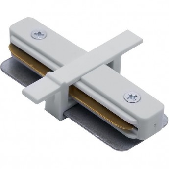 Коннектор прямой однофазный для встраиваемого шинопровода, белый, FERON LD1004