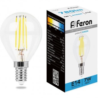 Лампа светодиодная FERON LB-52 E14 7W 6400K шарик Лампа светодиодная FERON LB-52 E14 7W 6400K шарик