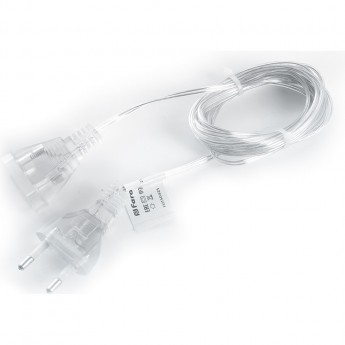 Сетевой шнур для гирлянд FERON 5м, 2*0,5мм2, прозрачный, DM305