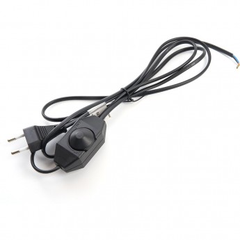 Сетевой шнур с диммером FERON 230V 2м, черный, DM103-200W