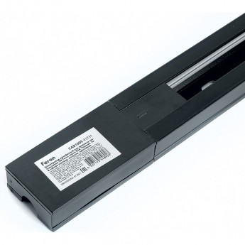 Шинопровод для трековых однофазных светильников FERON черный, 2м, в наборе токоввод, заглушка, крепление, CAB1005 Шинопровод для трековых однофазных светильников FERON черный, 2м, в наборе токоввод, заглушка, крепление, CAB1005