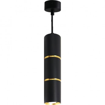 Светильник потолочный FERON ML1868 на подвесе MR16 35W, 230V, чёрный, золото 55*180