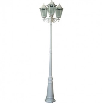 Светильник садово-парковый FERON 6215/PL6215 столб 3*100W E27 230V, белый