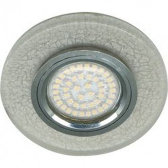 Светильник встраиваемый FERON 15LED*2835 SMD , MR16 50W G5.3, белый, серебро, 8989-2