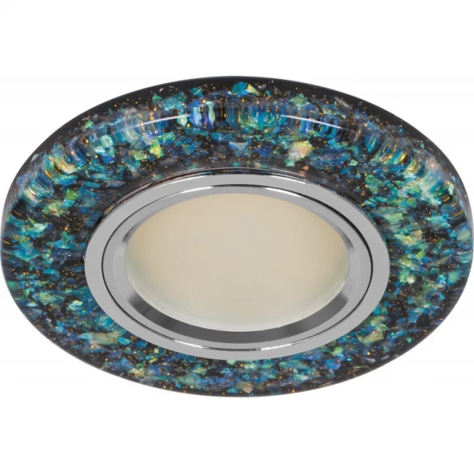 Светильник встраиваемый с белой LED подсветкой FERON 8888-2 потолочный MR16 G5.3 черно-зеленый 28585 Светильник встраиваемый с белой LED подсветкой FERON 8888-2 потолочный MR16 G5.3 черно-зеленый 28585