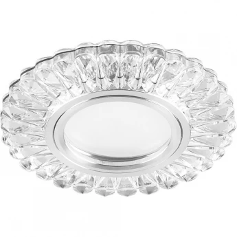 Светильник встраиваемый с белой LED подсветкой FERON CD902 потолочный MR16 G5.3 белый