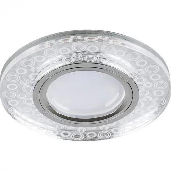 Светильник встраиваемый с LED подсветкой FERON CD961 потолочный MR16 G5.3 прозрачный, хром