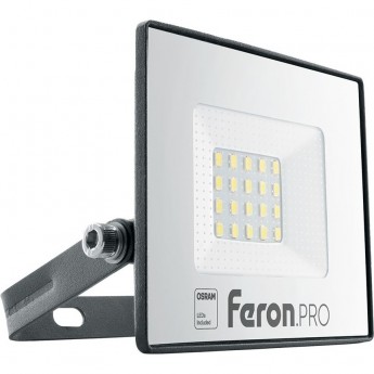 Светодиодный прожектор FERON PRO LL-1000 IP65 20W 6400K черный