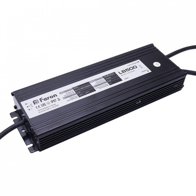 Трансформатор FERON LB500 DC24V 200W IP67 244*80*32мм 25934 Трансформатор FERON LB500 DC24V 200W IP67 244*80*32мм 25934