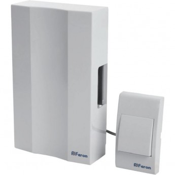 Звонок с кнопкой проводной FERON DB-101 электромеханический белый 230V